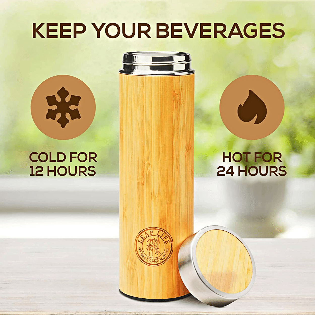 MIRA Stainless Steel Insulated Tea Infuser Bottle for Loose Tea - Thermos  Travel Mug with Removable Tea Infuser Strainer-18 oz, Pearl Blue